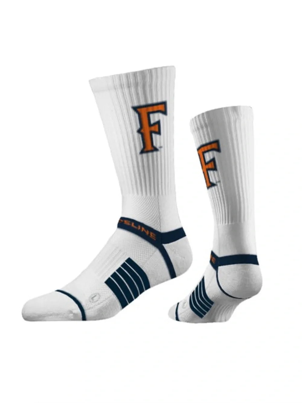 $40 Retail NIB Strideline 3-Pack Crew Socks California State Univ Fullerton